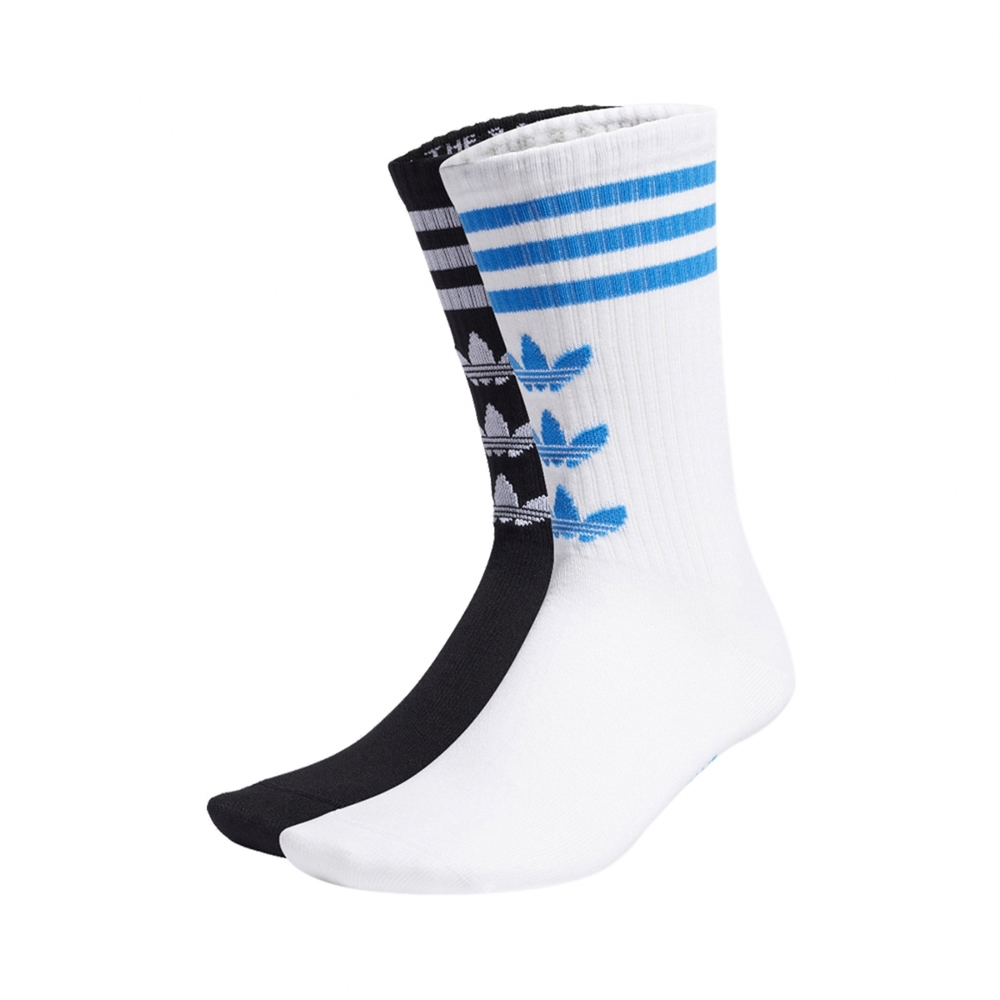 Adidas Originals Blue TRE Crew Socks Unisex 2 Pack Black/White