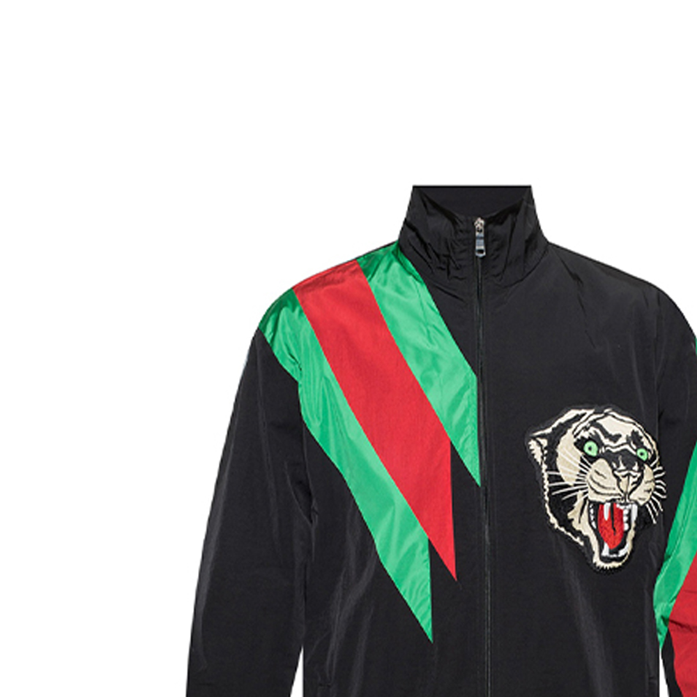 Мужская куртка Gucci Tiger Head Jacket (черная) — фото 5