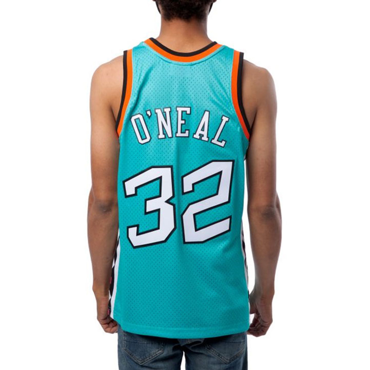 Mitchell Ness Basketball Jerseys Men's Blue Moderate Straight Fit