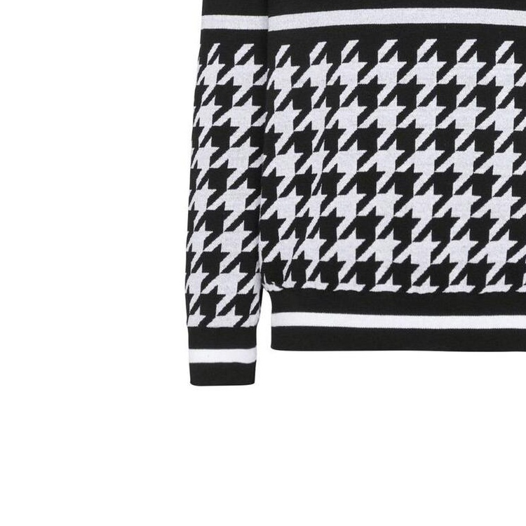 Мужской худи BALMAIN Houndstooth (черный) — фото 2