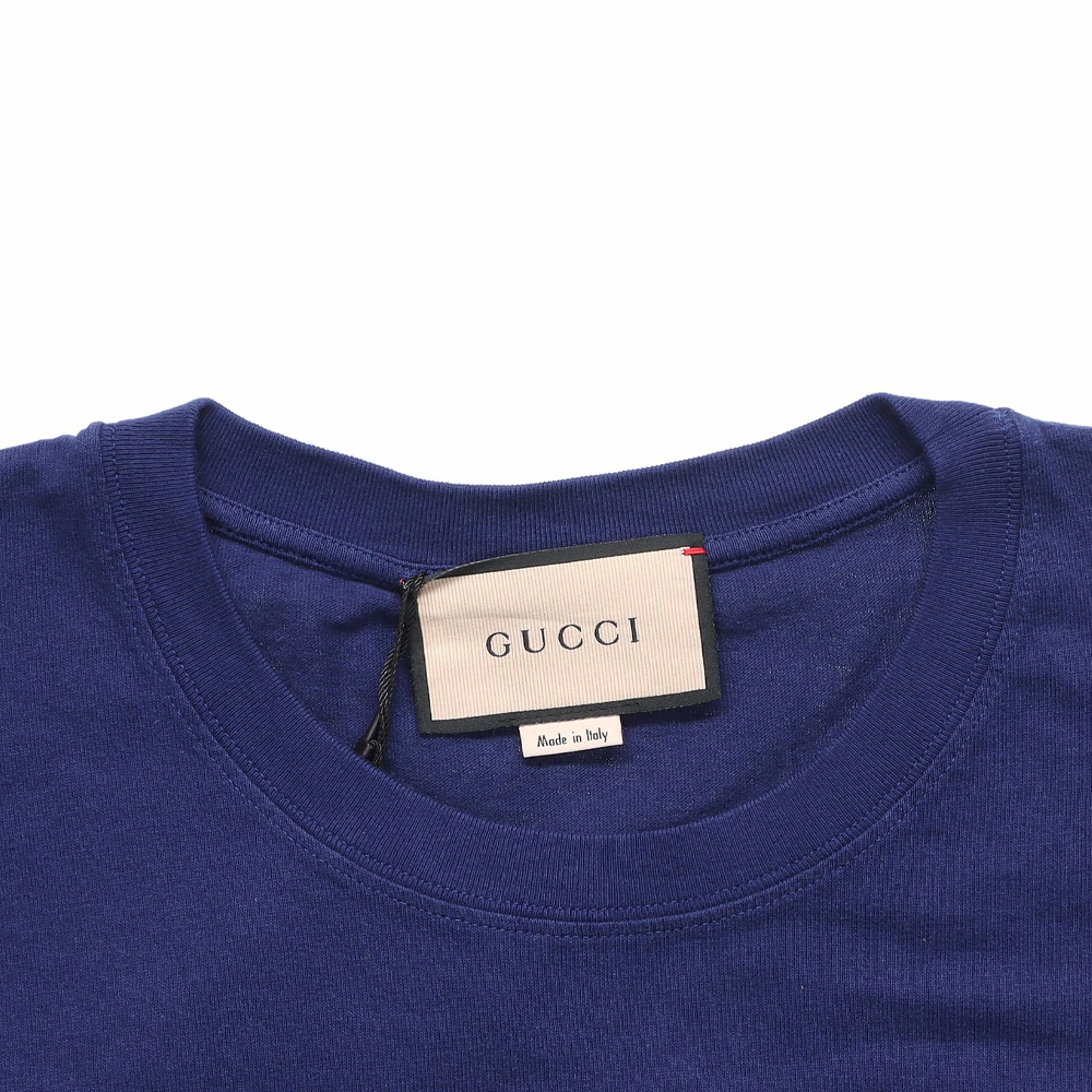 Мужская футболка Gucci (синяя) — фото 5