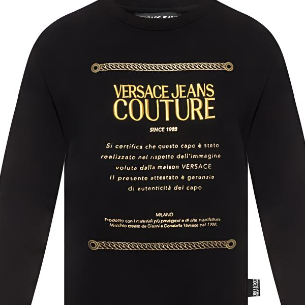 Мужское худи Versace JEANS COUTURE (черное) — фото 6