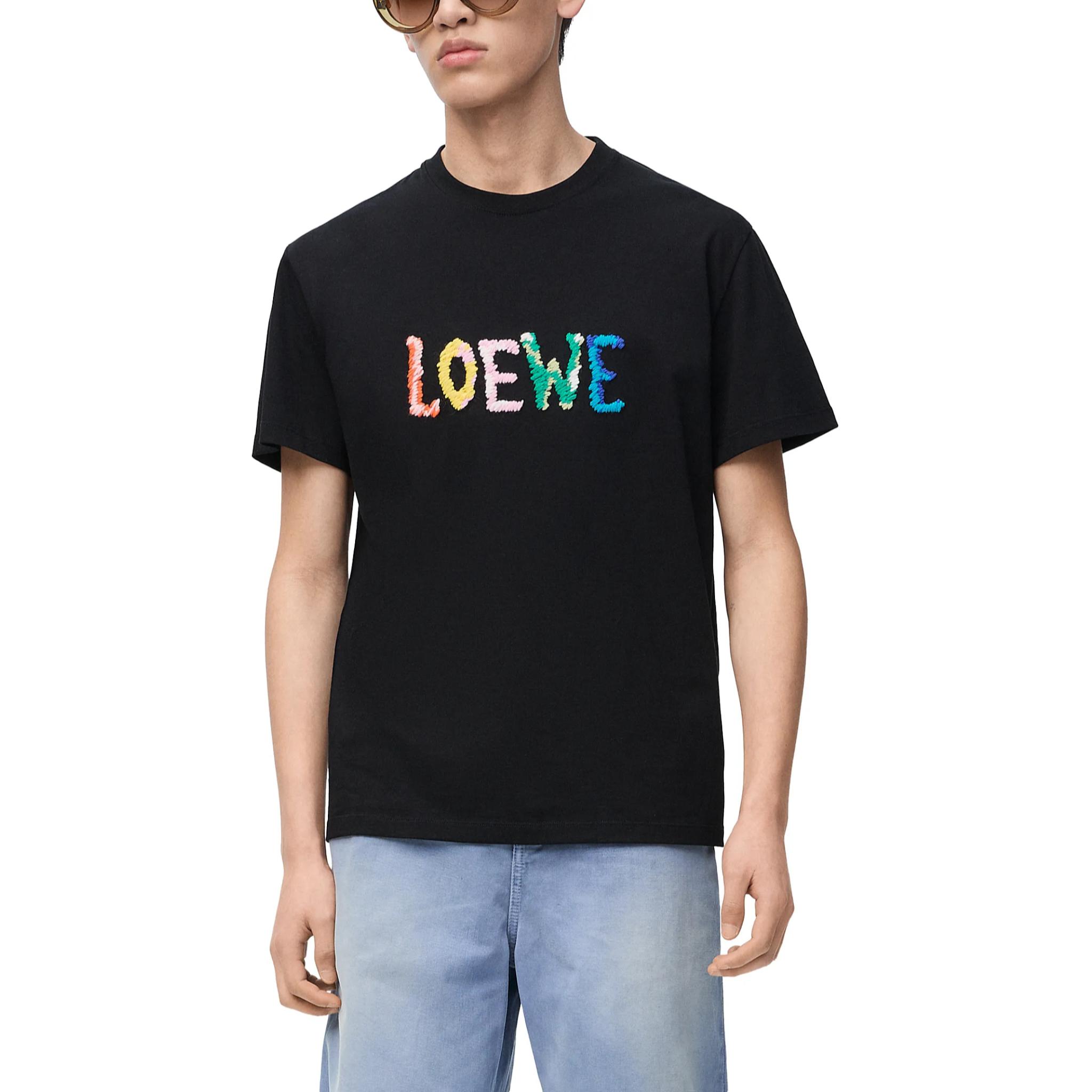 Мужская футболка LOEWE FW24 (черная) — фото 3