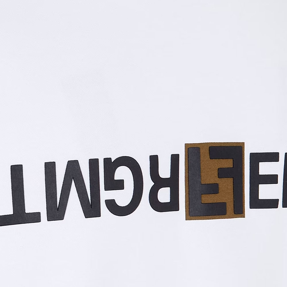 Мужская футболка Fendi (белая) — фото 4