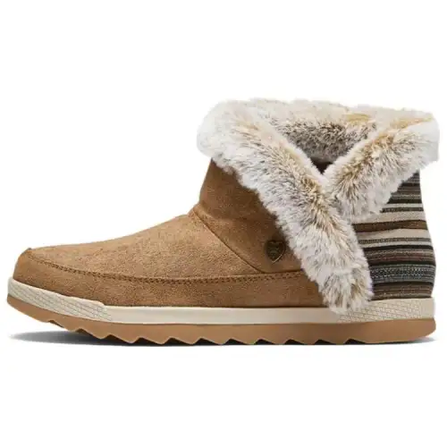 Skechers Bob's Comfortable Short Snow Boots Women's Chestnut