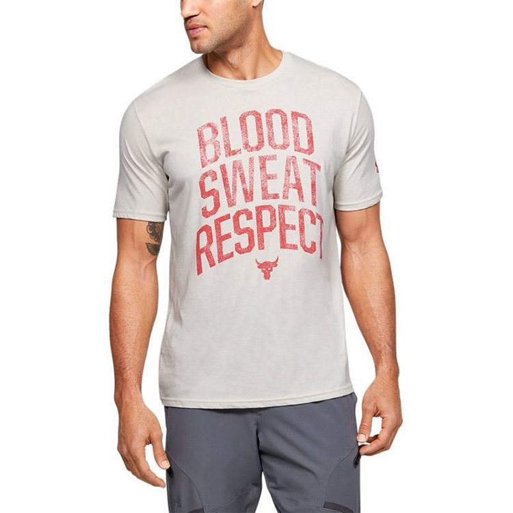 Мужская футболка Under Armour Under Armour Project Rock Bsr T (белый) — фото 4
