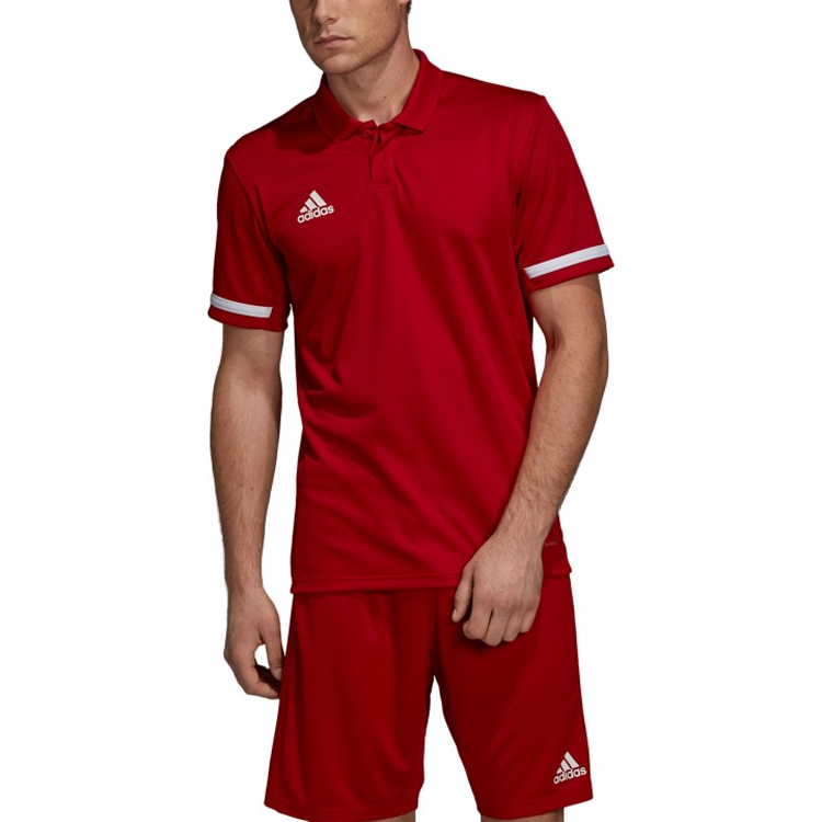 Мужская футболка adidas LogoPolo (красный) — фото 3