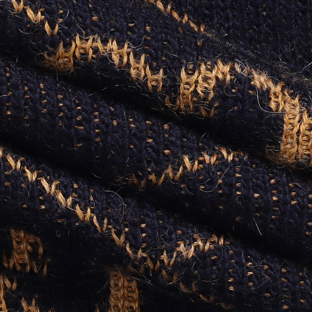 Мужской свитер Gucci С V-образным вырезом (темно-синий) — фото 7
