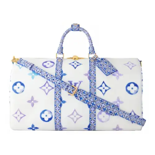 LOUIS VUITTON Canvas Handbag, Shoulder Bag, Crossbody Bag, Travel Bag Unisex White