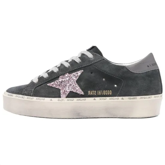 Golden Goose Hi Star Skateboard Shoes Women's Low-Top Gray