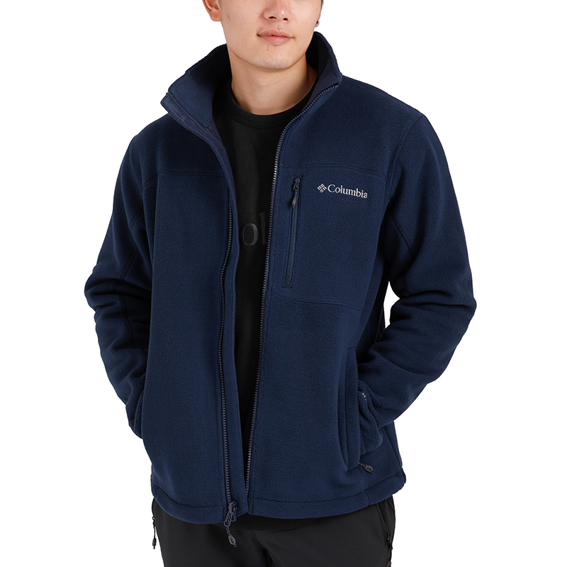 Columbia Hiking Fleece Clothing Men’s Navy Blue