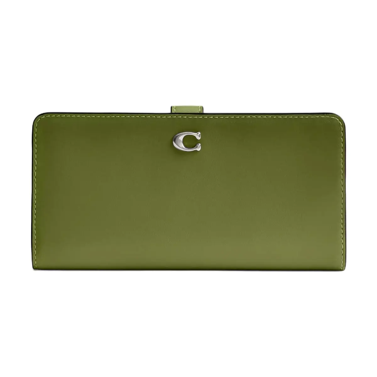 COACH Skinny Wallet Calfskin Wallet Women's Dark Lime