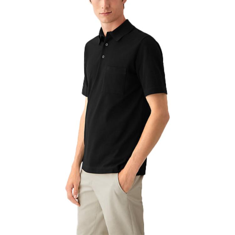 Мужская футболка Hermes Polo (черный) — фото 6
