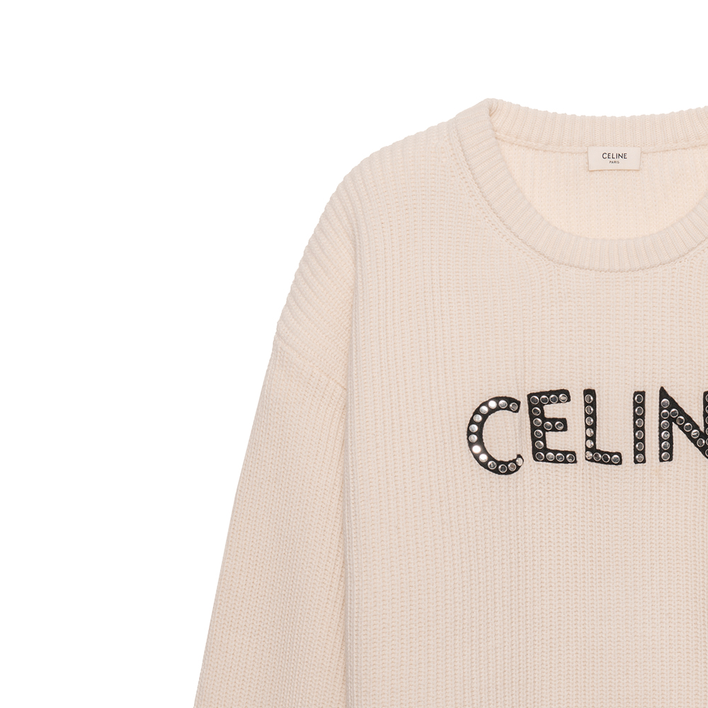 Мужской свитер CELINE (бежевый) — фото 2