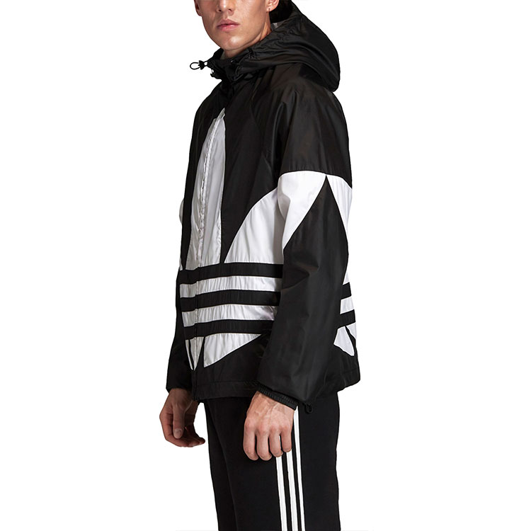 Мужская куртка adidas originals Trefoil Bg Trefoil Tt (черно-белая) — фото 5