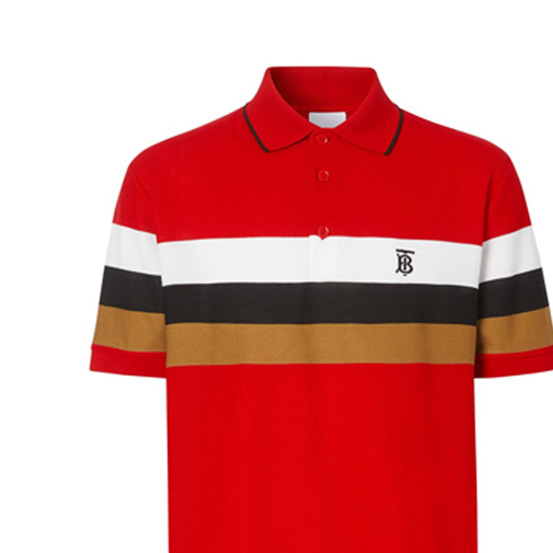 Мужская футболка Burberry Polo (белый) — фото 6