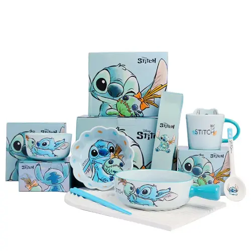 Disney Disney, brand cute tableware, high quality ceramic cartoon set for men and women girl's for baby for students