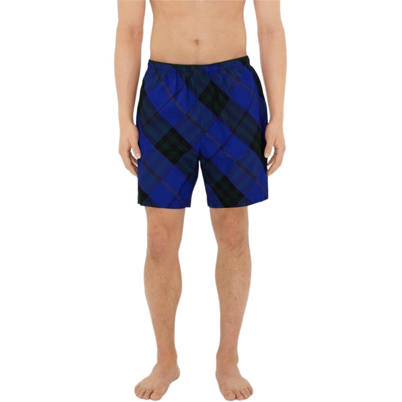Burberry Checkered Knee Length Twill Swim Shorts