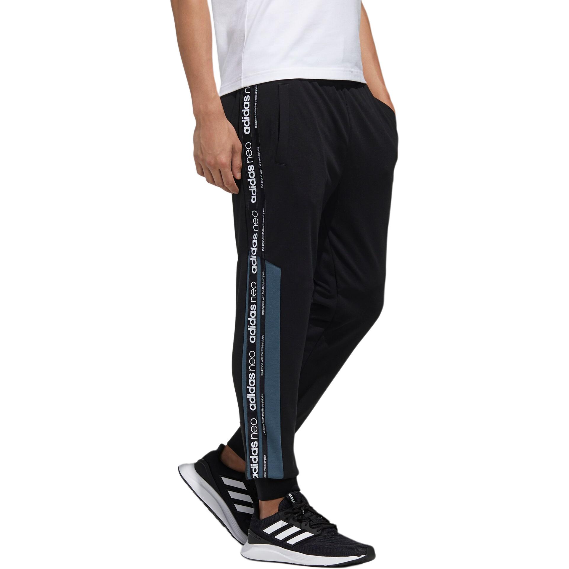 Мужские штаны adidas neo (черные) — фото 5