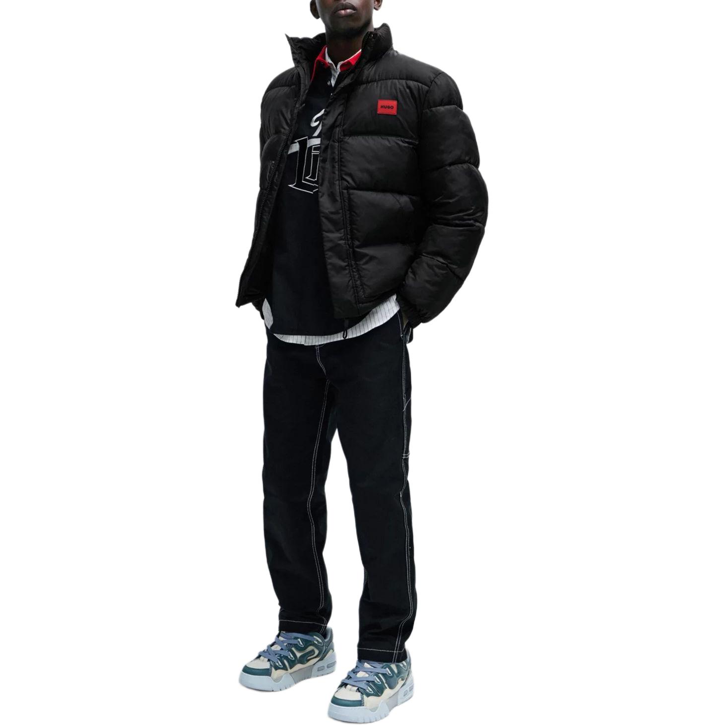 HUGO BOSS Water-Repellent Puffer Jacket With Red Logo Badge