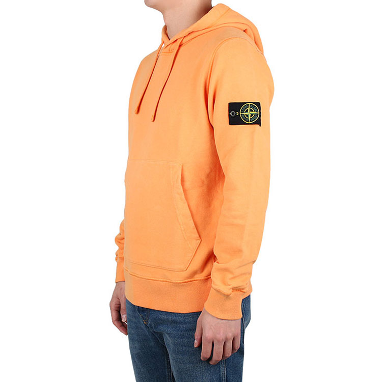 Мужская худи STONE ISLAND (оранжевая) — фото 5
