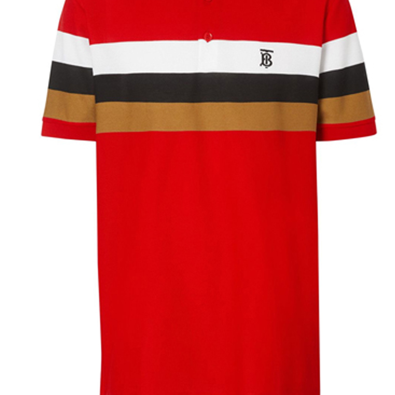 Мужская футболка Burberry Polo (белый) — фото 7