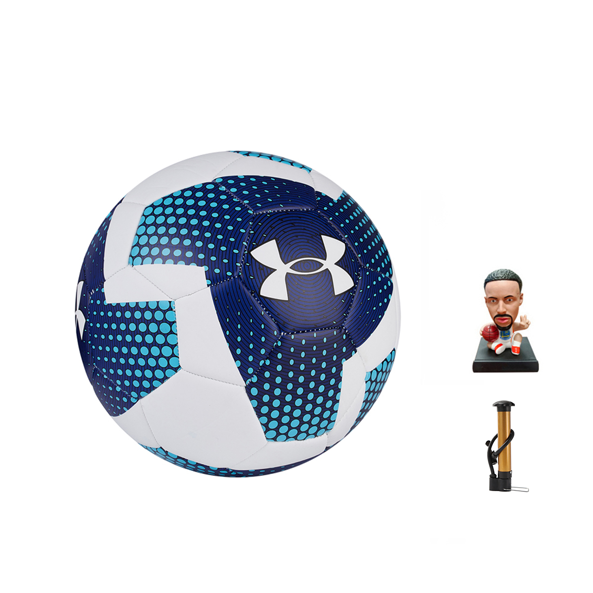 Under Armour Size 5 Soccer Ball TPU Machine Stitched Soccer Ball Unisex Blue White Multicolor