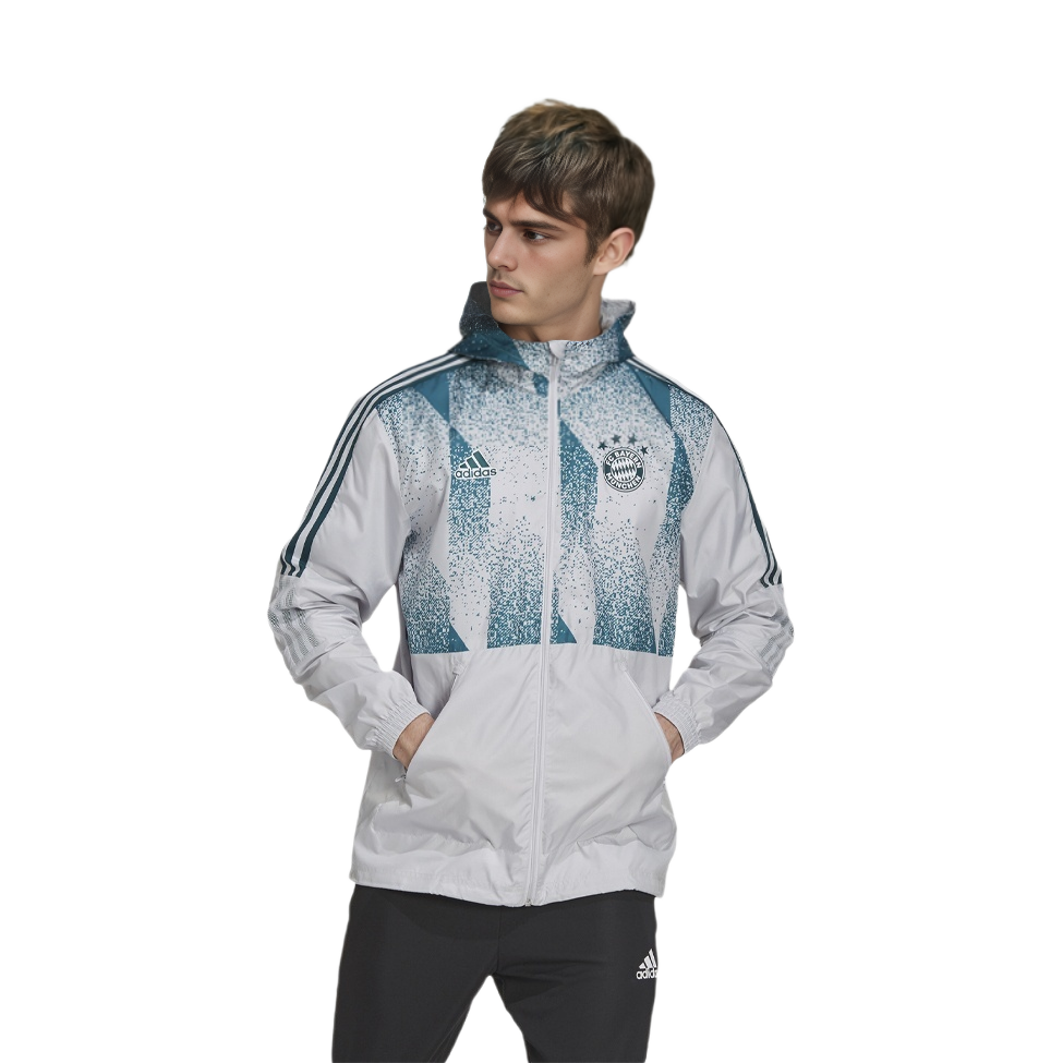 Мужская куртка adidas FCB Windbrk (белая) — фото 3