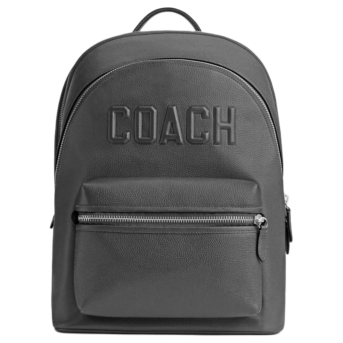 COACH Charter Leather Backpack Large Men's Charcoal