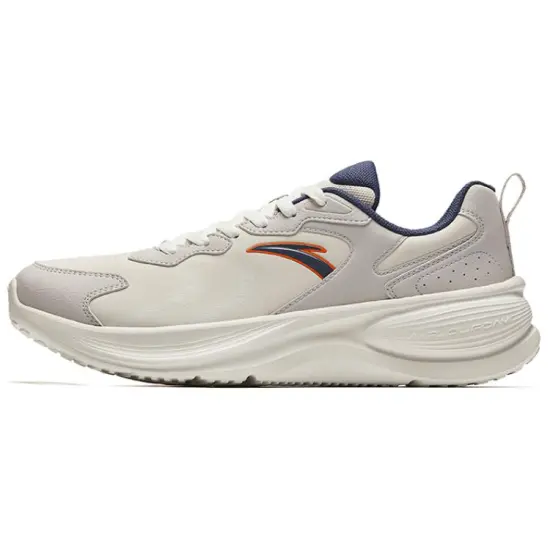 ANTA Running Shoes Men Low-Top Mud Sand Gray/Degree Gray/Light Ink Blue