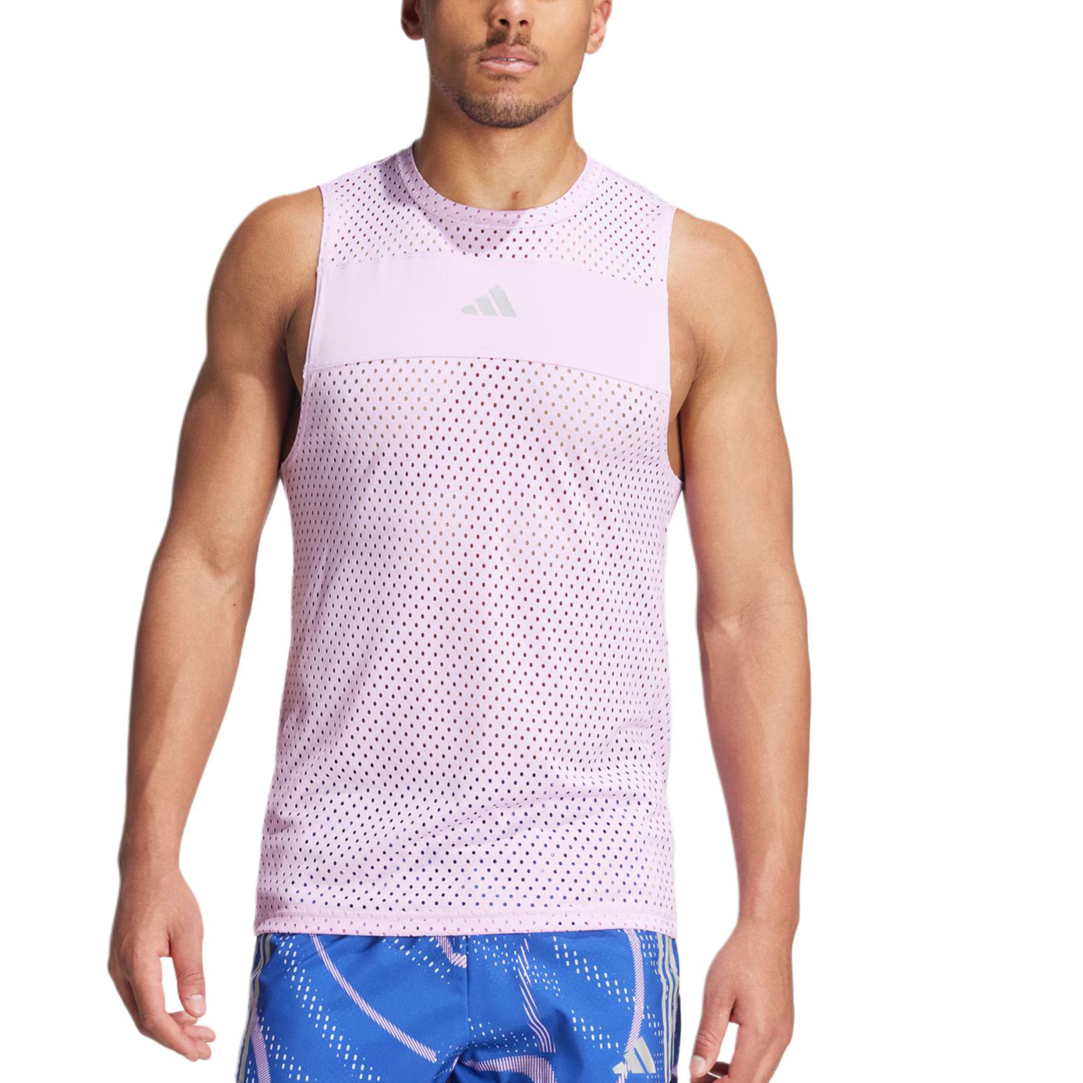 Adidas Running Tank Top Men’s Blessing Light Purple/Half Fluorescent Blue
