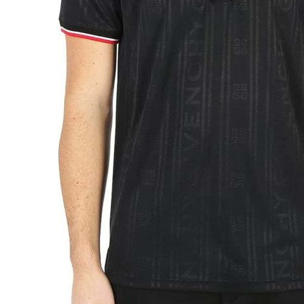 Мужская футболка-поло Givenchy Polo (черная) — фото 4