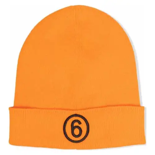 MM6 Maison Margiela Kids Logo Embroidered Beanie