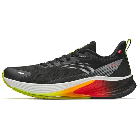 ANTA Rocket 6.0 Running Shoes Men Low-Top Basic Black/Silver/Neon Green