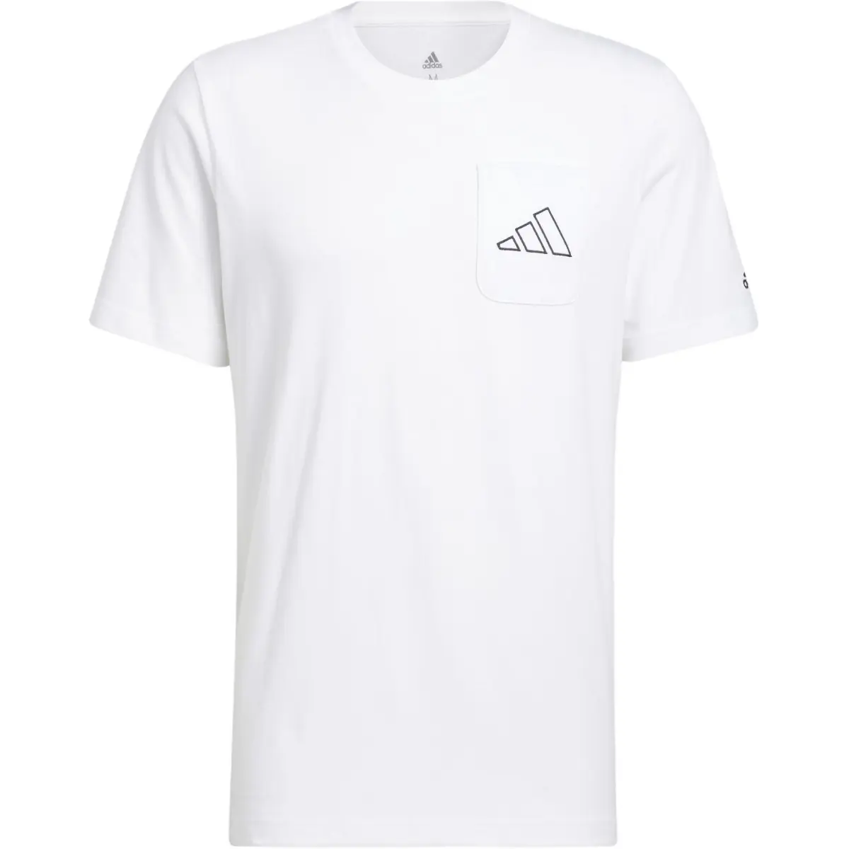 Adidas T-Shirts Men's White Crew Neck Moderate Straight Fit