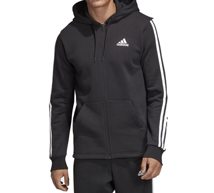 Мужские худи adidas DQ1455 (черная) — фото 3