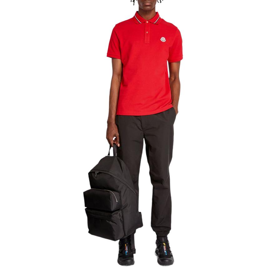 Мужская футболка Moncler J10918A0002189A16455 (красная) — фото 4
