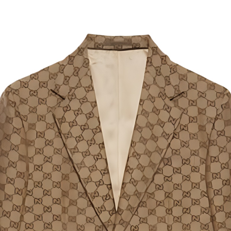 Мужская куртка Gucci FW23 Logo (каки) — фото 7