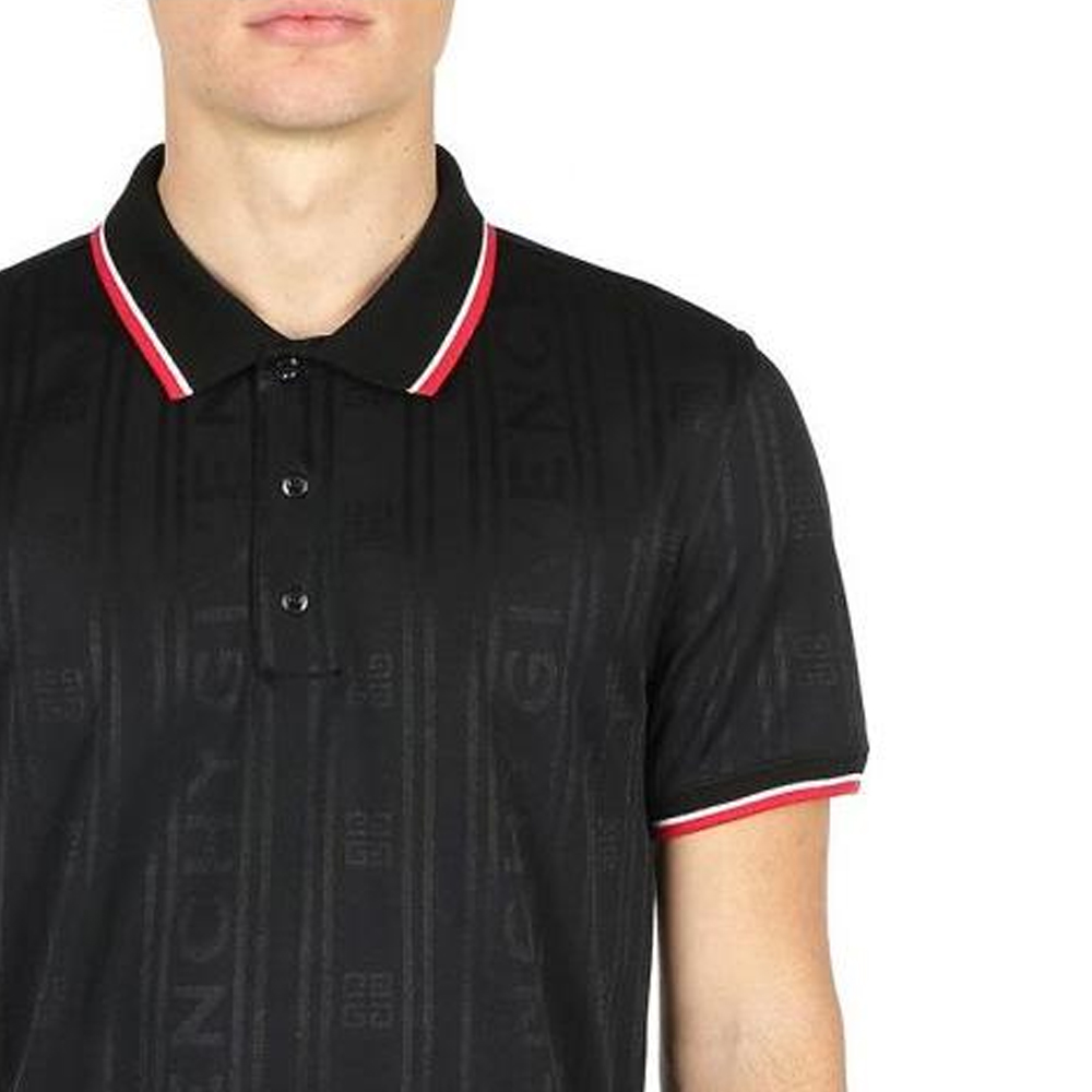 Мужская футболка-поло Givenchy Polo (черная) — фото 6