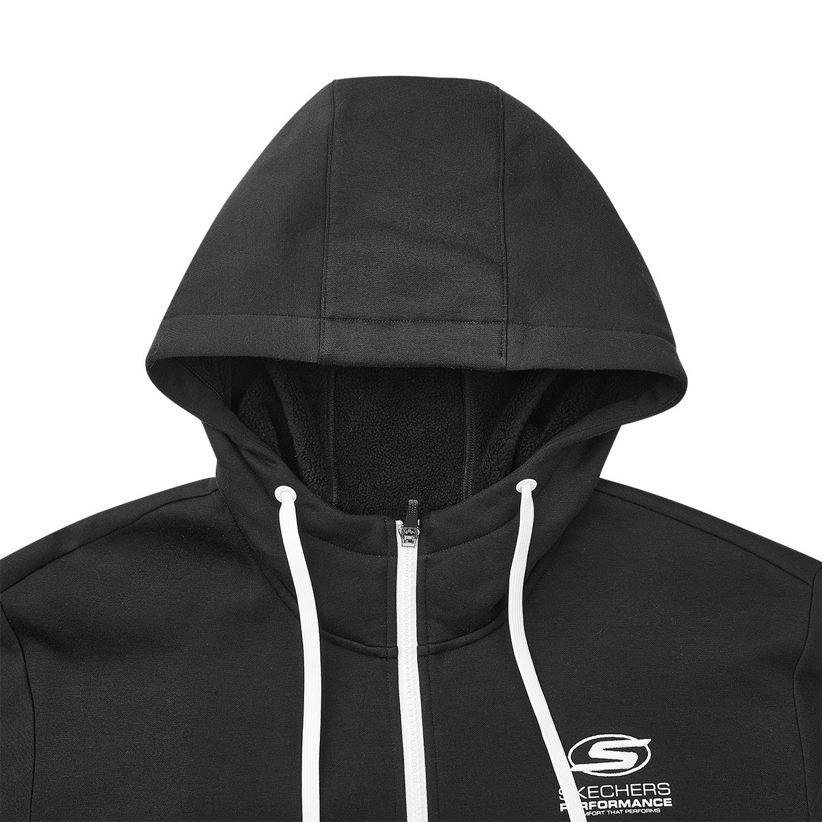 Skechers Volcanic Rock Fleece Lined Knitted Fabric Hooded Coat Pants Casual Sportswear Men’s Carbon Black