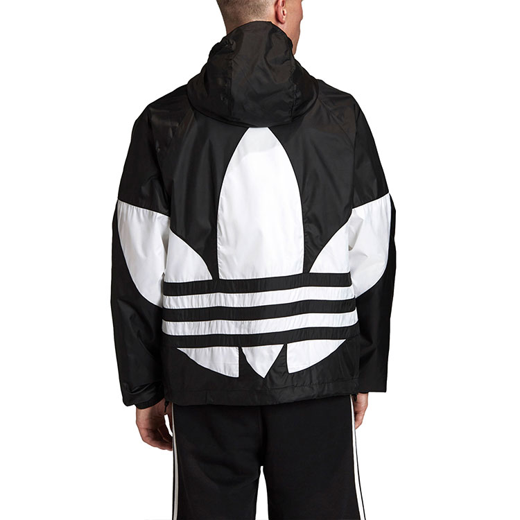 Мужская куртка adidas originals Trefoil Bg Trefoil Tt (черно-белая) — фото 6