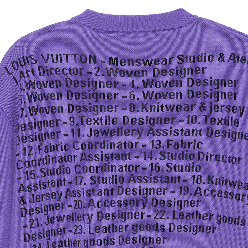 Мужской свитер Louis Vuitton FW22 Logo (пурпурный) — Фиолетовый — фото 2