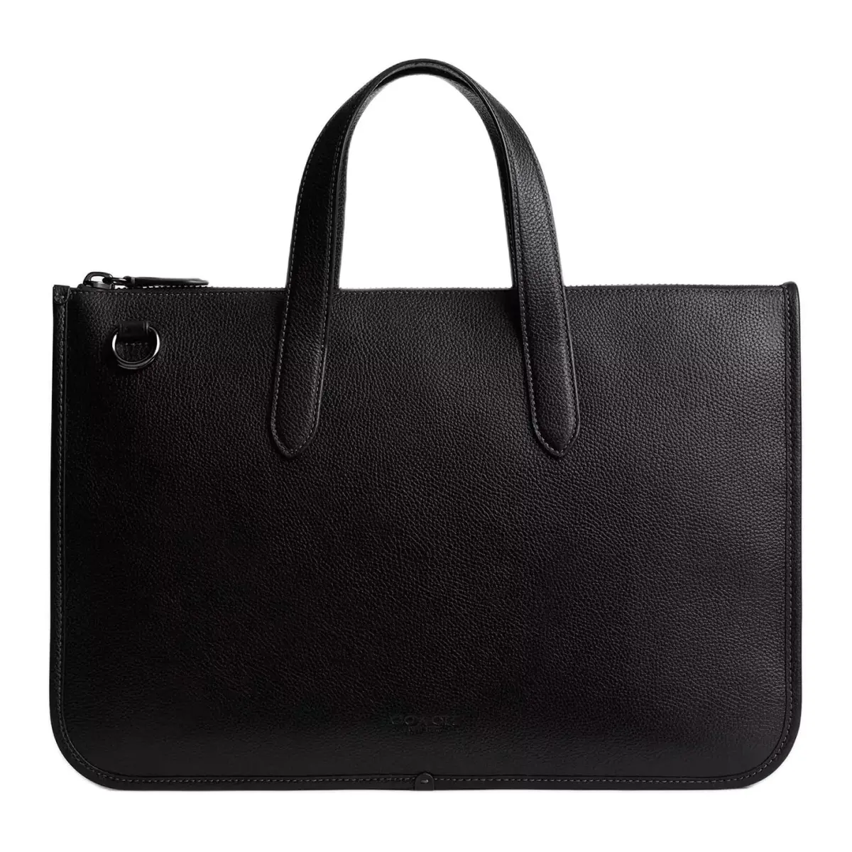 COACH Litchi Grain Leather Briefcases Large Men's Black