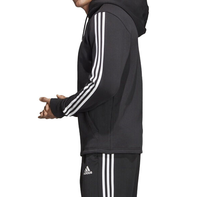 Мужские худи adidas DQ1455 (черная) — фото 4