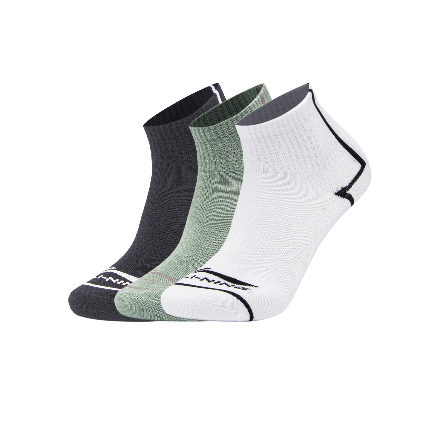 Li Ning Sports Life Collection Ankle Socks Unisex 3 Pack