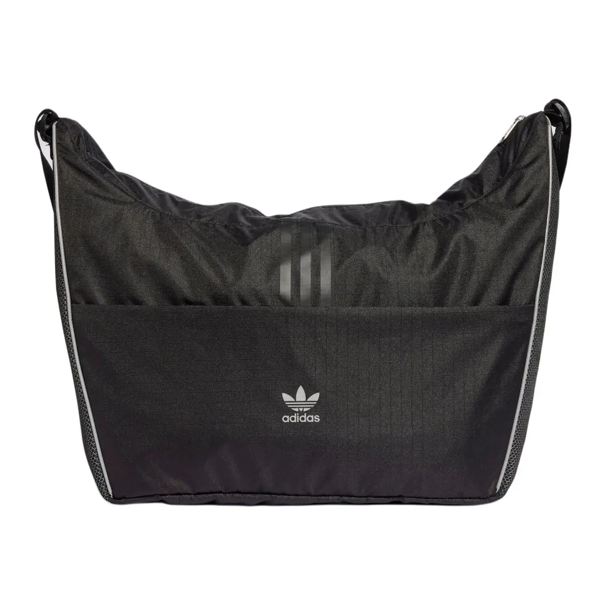Adidas Originals Trefoil Recycled Polyester Shoulder Bag Regular Unisex Black & Dark Silver Gray