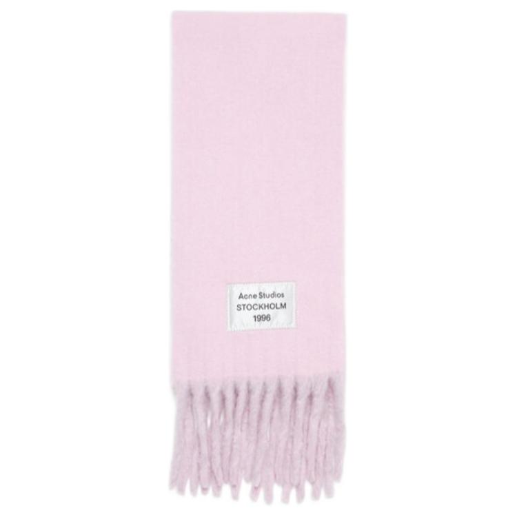 Женский шарф Acne Acne Studios Logo (сиреневый)