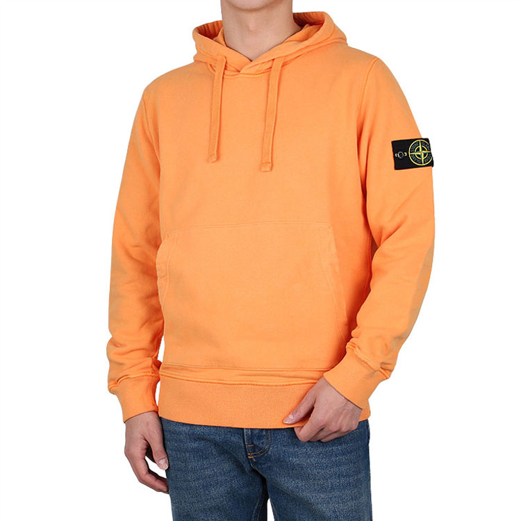 Мужская худи STONE ISLAND (оранжевая) — фото 3