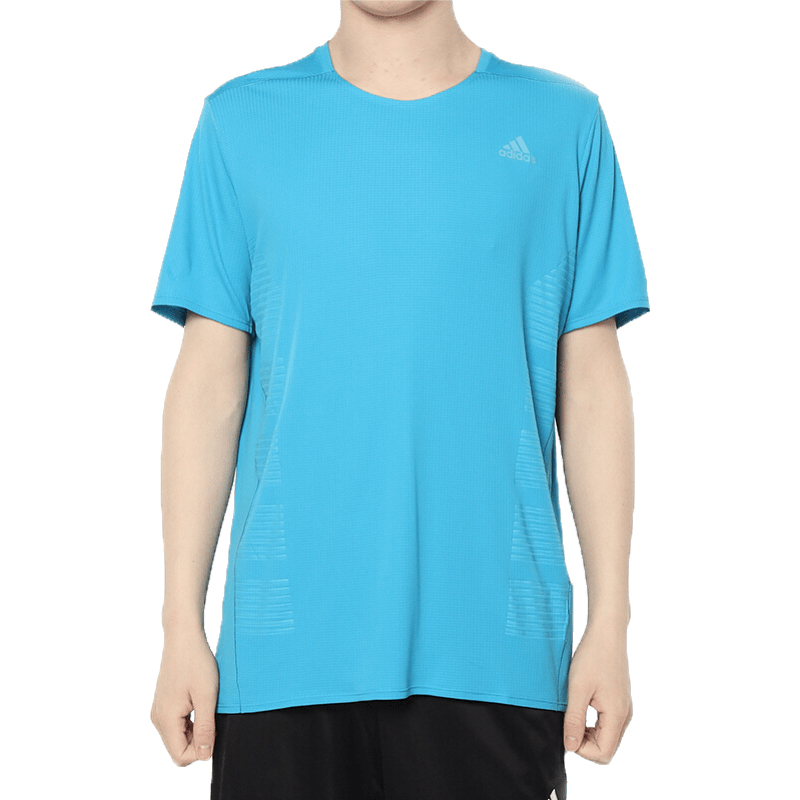 Мужская футболка adidas (сине-зеленая) — фото 4