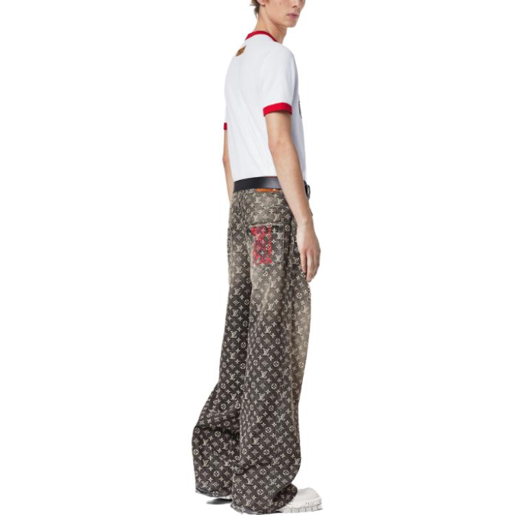 Мужская футболка Louis Vuitton LOUIS VUITTON FW22 Lvknit LogoT (бело-синяя) — фото 4